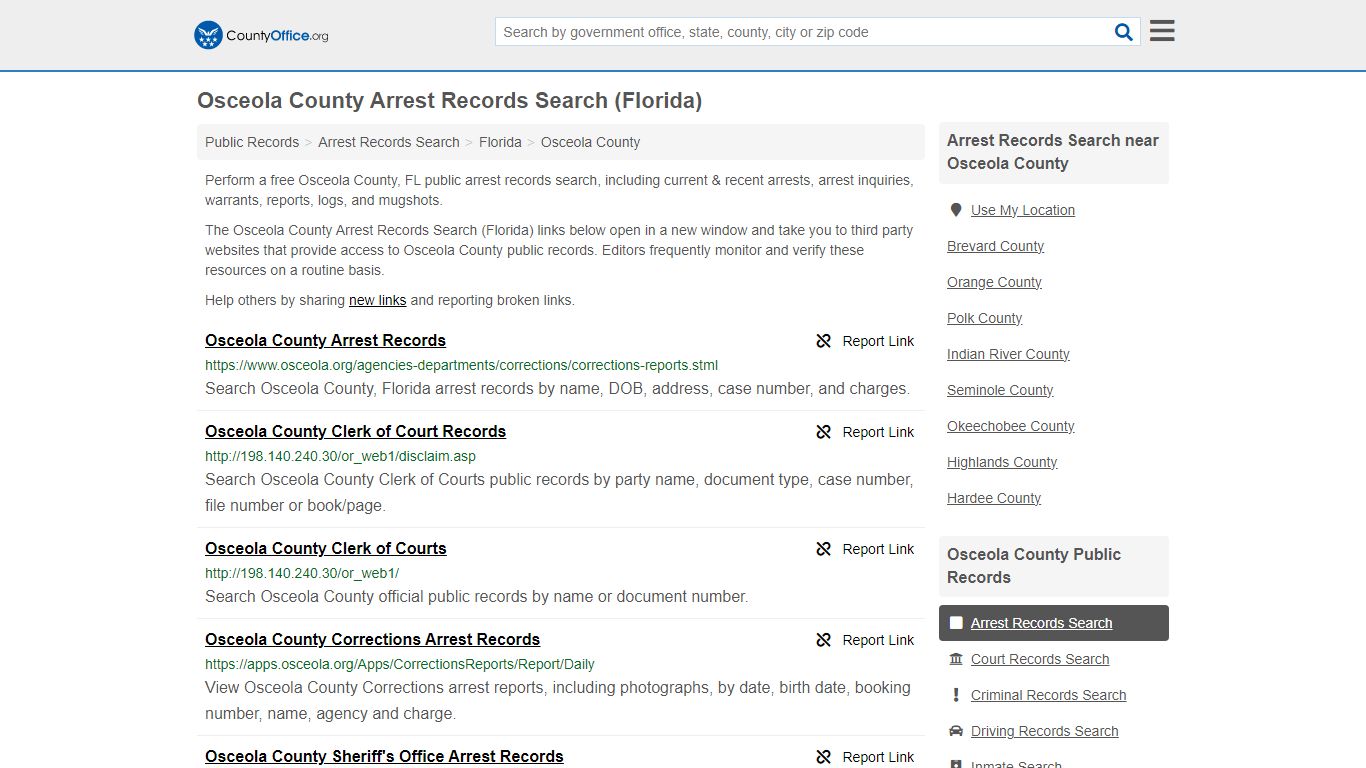 Arrest Records Search - Osceola County, FL (Arrests & Mugshots)